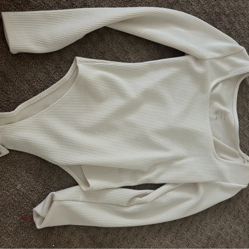 A New Day Cream Ribbed Top